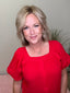Liberty Textured Gauze Top in Grenadine Red