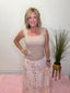 Make it Best Patchwork Maxi Slip Skirt in Keepsake