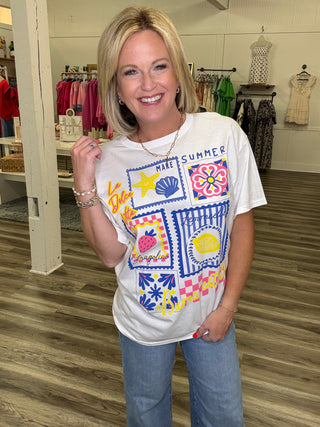 Hello Summer Postcard Tee T-Shirt