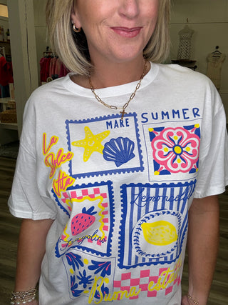 Hello Summer Postcard Tee T-Shirt