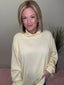 Be Here For It Ribbed Mock Neck Sweatshirt