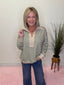 Vintage Loose Fit Striped Collared Top