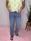 Judy Blue Petite Midrise Rigid Magic Straight Leg Jeans