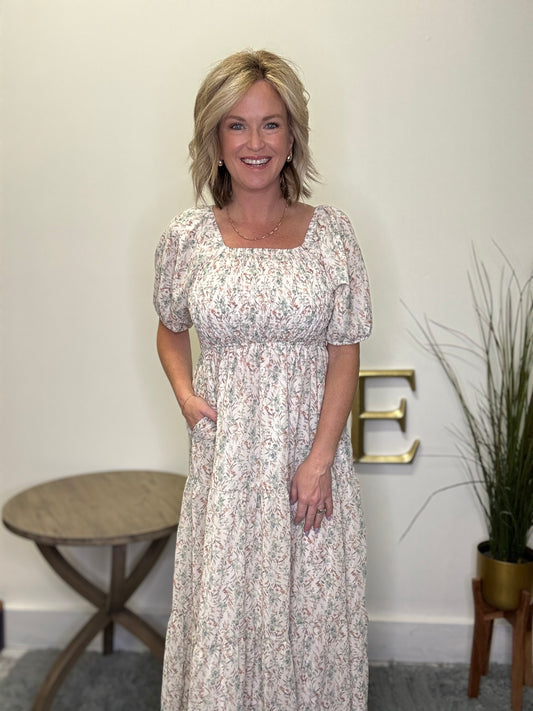 Make it Work Indy Maxi Dress in Seaglass Blossom
