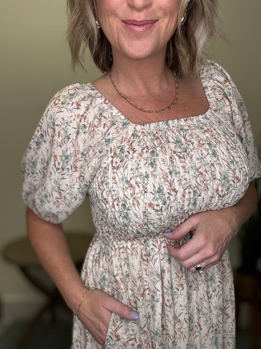 Make it Work Indy Maxi Dress in Seaglass Blossom