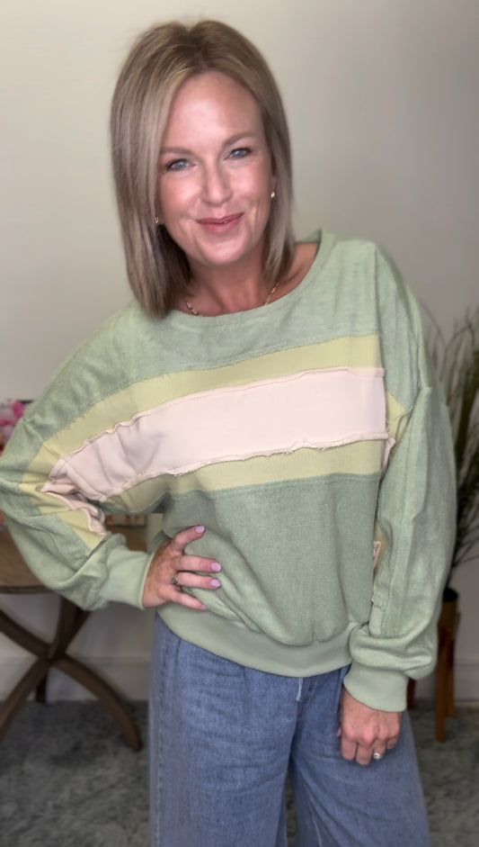 This is the One Striped Sweatshirt Top