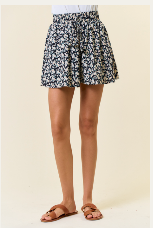The Greatest Adventure Floral Print Black Shorts - Ella Chic Boutique