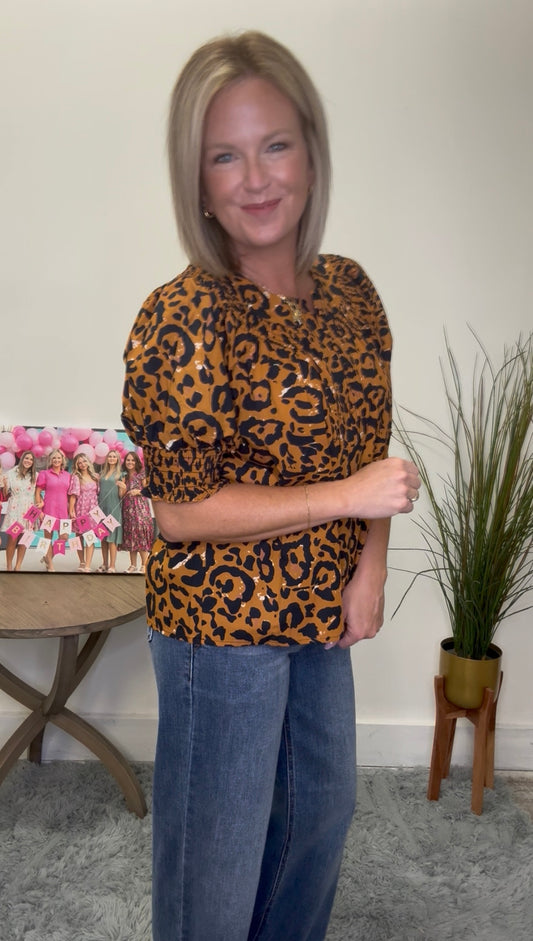 Let it Reign Leopard Print Top