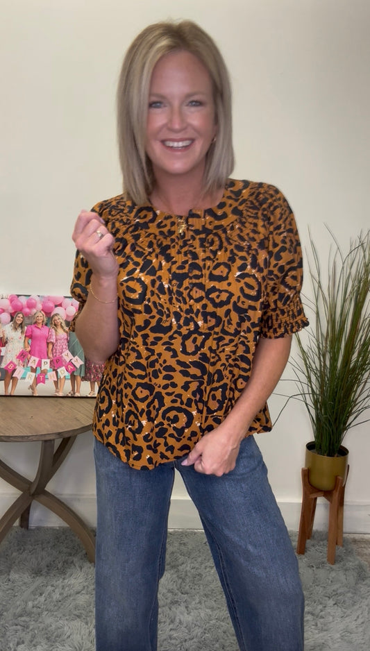 Let it Reign Leopard Print Top