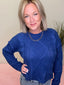 Adela Cable Knit Sweater in Royal Blue 130 Sweaters- Ella Chic BoutiqueAEMI + CO