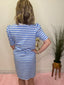 Adelyn Blue and White Stripe T-Shirt Dress 150 Dresses & Jumpsuits - Ella Chic BoutiqueMary Square