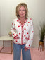 All Over Heart Valentine Sweater Cardigan