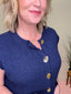 All the Best Gold Button Vest in Navy 110 Tops - Ella Chic BoutiqueWishlist