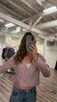 Always Blushing Wrap Sweater Top
