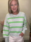 Always Ready Mint Striped Knit Top