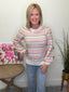 Annabelle Sweater in Colorful Ivory 130 Sweaters - Ella Chic Boutique