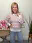 Annabelle Sweater in Colorful Ivory 130 Sweaters - Ella Chic Boutique
