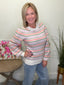 Annabelle Sweater in Colorful Ivory 130 Sweaters - Ella Chic Boutique