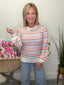 Annabelle Sweater in Colorful Ivory 130 Sweaters - Ella Chic Boutique