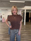 Back to Basics Knit Sweater Top in Brown 130 Sweaters- Ella Chic BoutiqueZenana