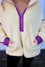 Banana Bliss Sherpa Pullover Sweatshirt 110 Tops - Ella Chic Boutique