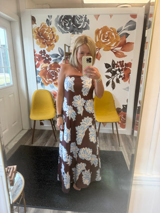 Be The Trend Floral Print Strapless Mini Dress 150 Dresses & Jumpsuits- Ella Chic BoutiqueSundayup