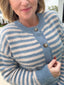 Be Your Best Light Blue Striped Cardigan Sweater 130 Sweaters- Ella Chic BoutiqueThe Workshop Studio