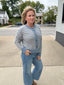 Be Your Best Light Blue Striped Cardigan Sweater 130 Sweaters- Ella Chic BoutiqueThe Workshop Studio