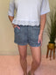 Best Possible Everyday Elastic Waist Chambray Shorts 180 Shorts & Skirts - Ella Chic BoutiqueBlu Pepper