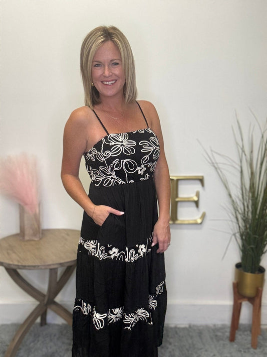 Better Than Ever Embroidered Floral Dress 150 Dresses & Jumpsuits - Ella Chic Boutique