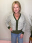 Better Together Contrast Knit V-neck Sweater in Olive 130 Sweaters- Ella Chic BoutiqueAnniewear