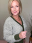 Better Together Contrast Knit V-neck Sweater in Olive 130 Sweaters- Ella Chic BoutiqueAnniewear