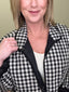 Black and White Gingham Quilted Jacket 140 Jackets - Ella Chic Boutique