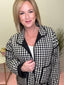 Black and White Gingham Quilted Jacket 140 Jackets - Ella Chic Boutique