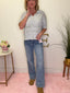 Blessed Risen Trouser Hem Medium Wash Jeans Tummy Control PSA21347  Ella Chic Boutique 