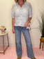Blessed Risen Trouser Hem Medium Wash Jeans PSA21347 160 jeans - Ella Chic BoutiqueRisen
