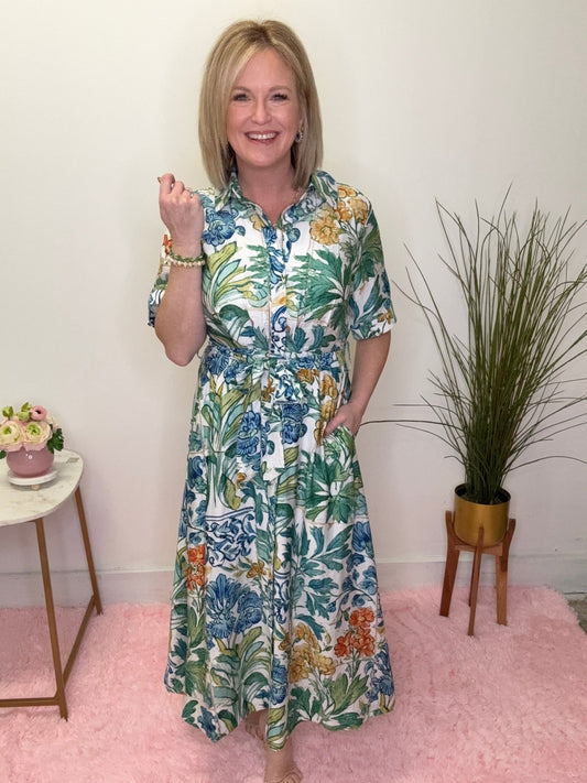 Bloom Where You’re Planted Midi Dress