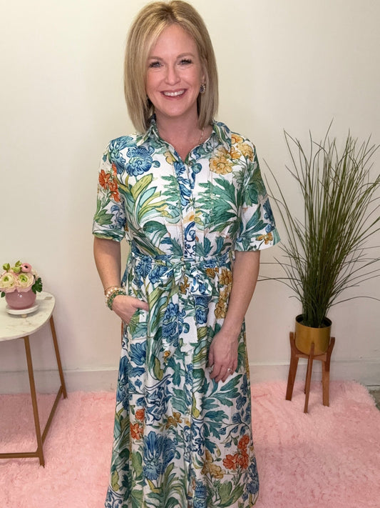 Bloom Where You’re Planted Midi Dress