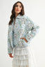 Blossom Breeze Blues Patchwork Quilted Jacket 130 Sweaters - Ella Chic Boutique