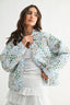 Blossom Breeze Blues Patchwork Quilted Jacket 130 Sweaters - Ella Chic Boutique