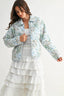 Blossom Breeze Blues Patchwork Quilted Jacket 130 Sweaters - Ella Chic Boutique