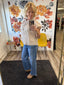 Blue Soul High Rise Medium Wash Ankle Wide Jeans
