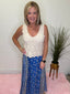 Pleased with Patchwork Melanie Skirt in Cobalt Floral