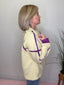 Break it Fleece Pullover Sweatshirt in Banana/Lavender 110 Tops- Ella Chic BoutiqueLovLov
