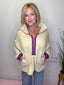 Break it Fleece Pullover Sweatshirt in Banana/Lavender 110 Tops- Ella Chic BoutiqueLovLov