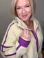 Break it Fleece Pullover Sweatshirt in Banana/Lavender