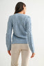 Brilliant Blue Pearl Adorned Knit Cardigan 130 Sweaters - Ella Chic Boutique