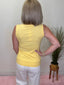 Build Me Up Ribbed V - Neck Sleeveless Top in Yellow 120 Tees & Tanks - Ella Chic BoutiqueYelete