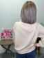Buttercream V - neck Pullover Sweatshirt 110 Tops - Ella Chic Boutique