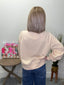 Buttercream V - neck Pullover Sweatshirt 110 Tops - Ella Chic Boutique
